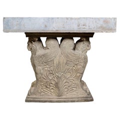 Evier et base en pierre bleue belge antique
