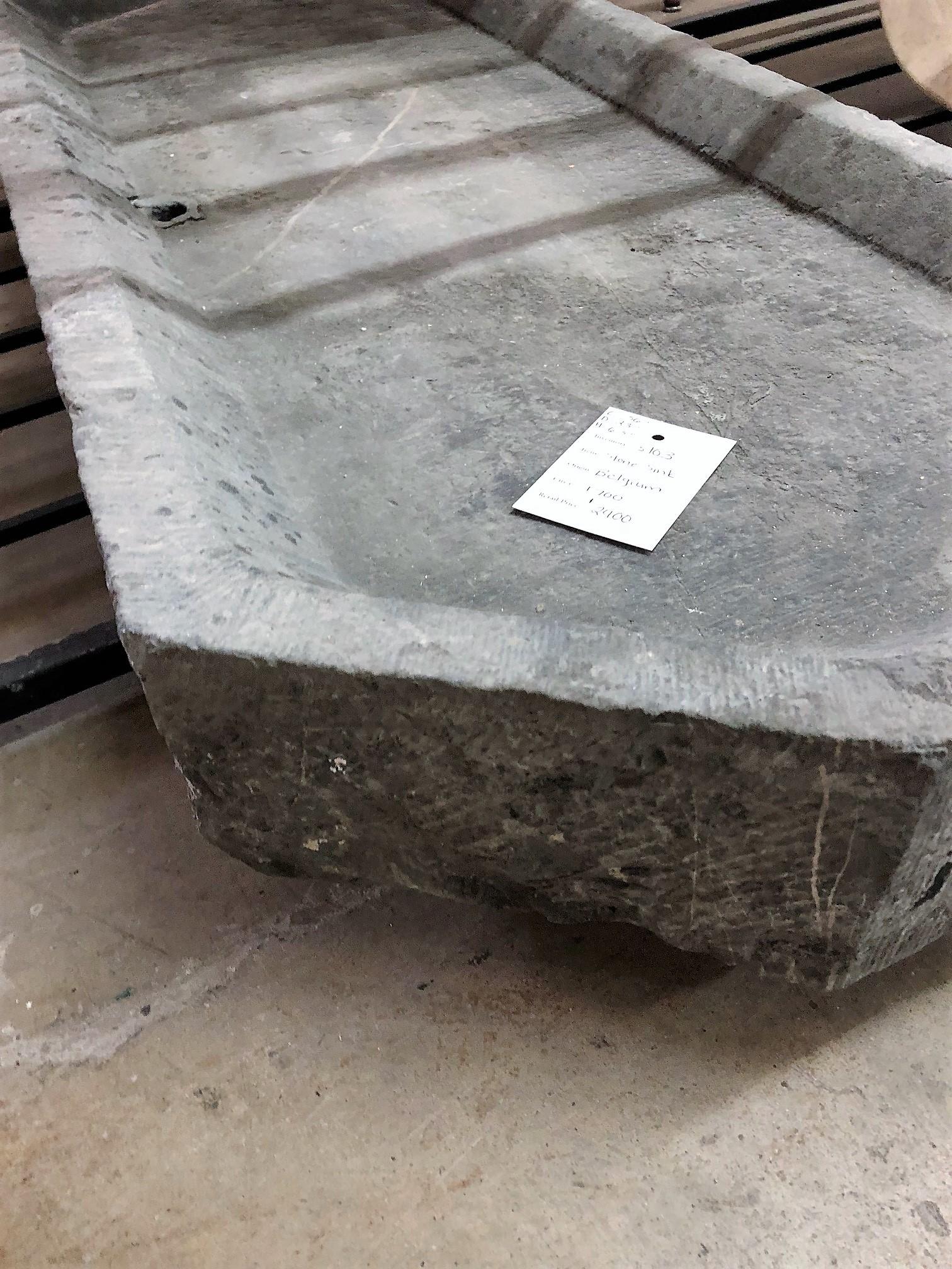 Antique bluestone sink, very rare and sure to make a lasting impression!

Origin: Belgium,

circa 1700s.

Measurements: 56 1/4