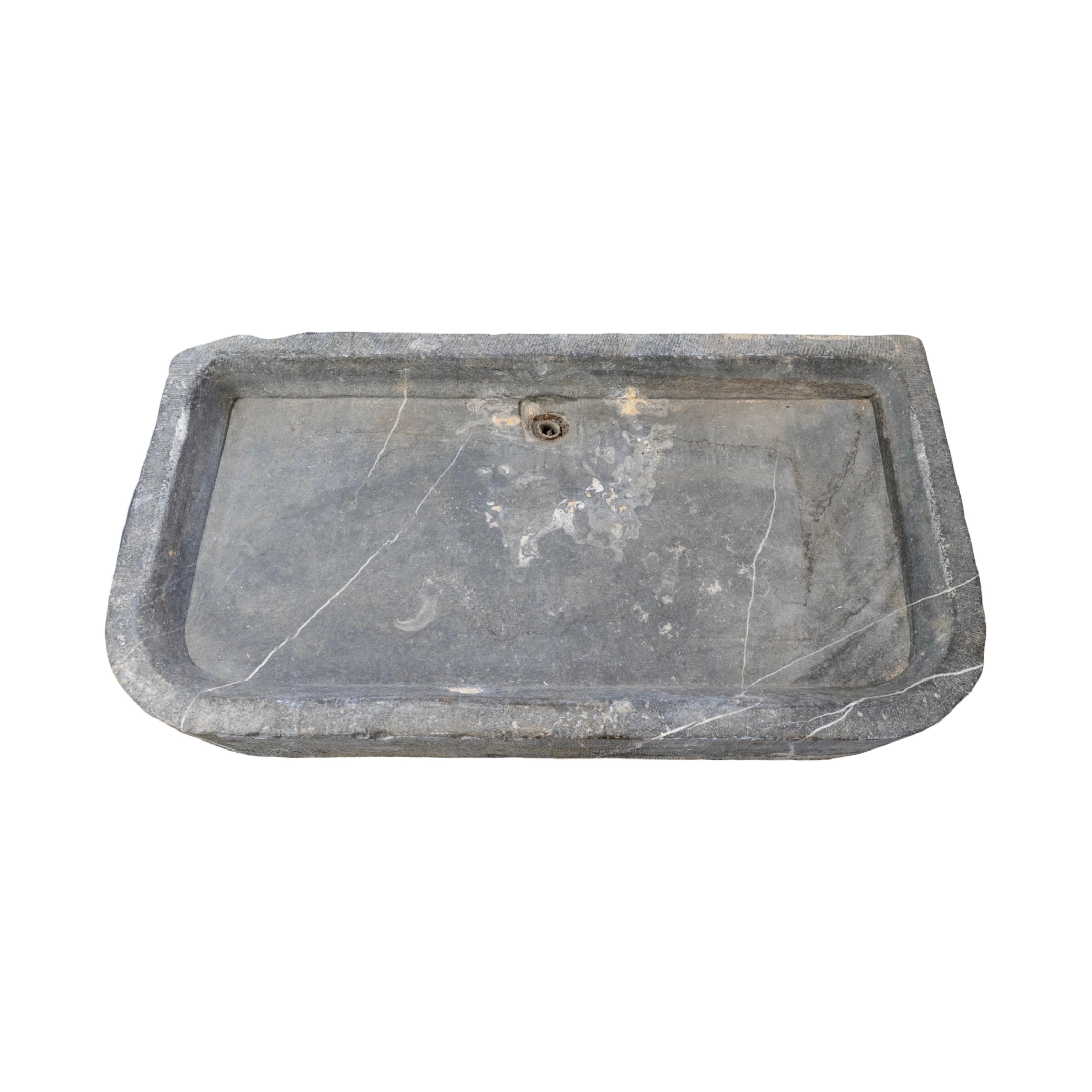 19th Century Antique Belgian Bluestone Sink For Sale