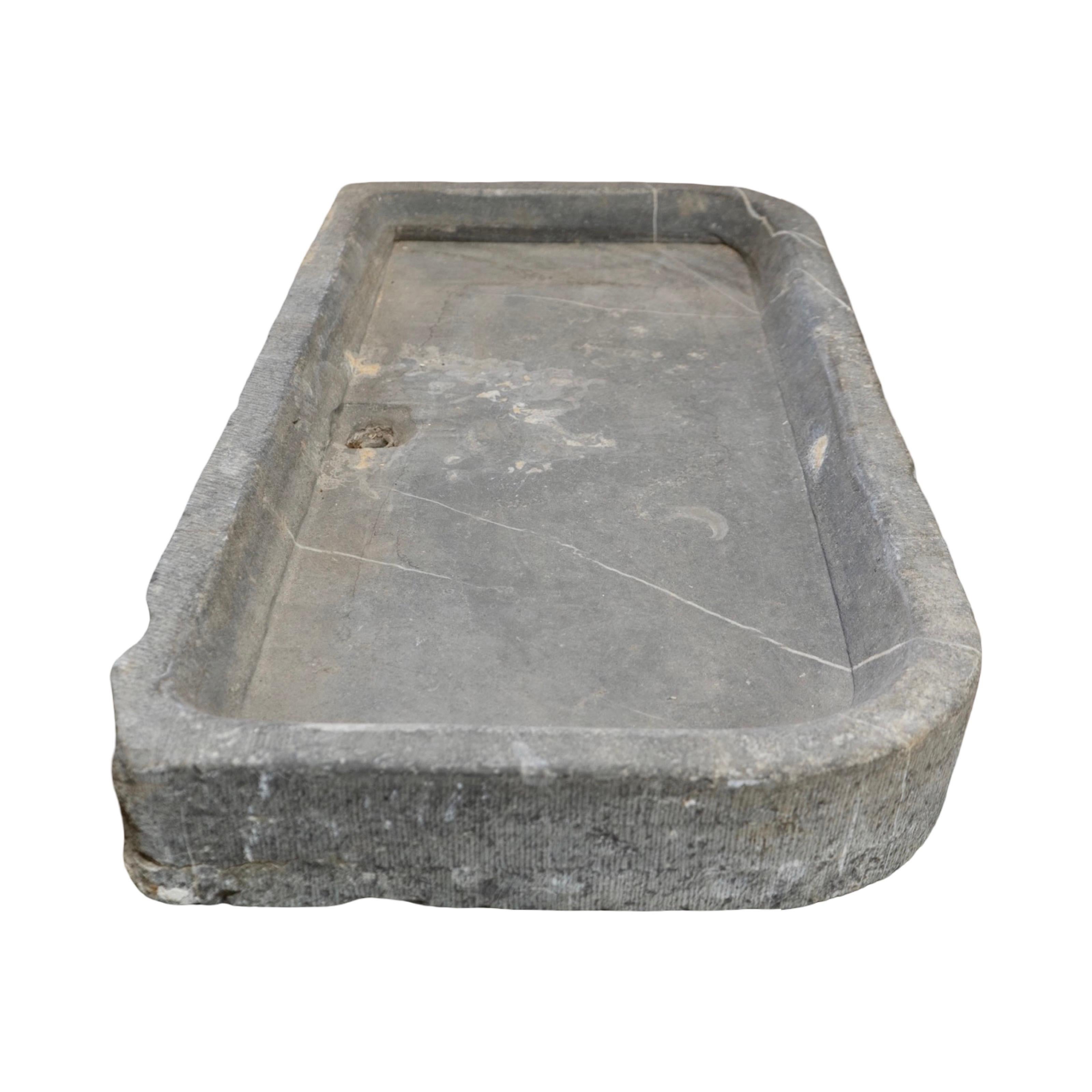 Antique Belgian Bluestone Sink For Sale 1