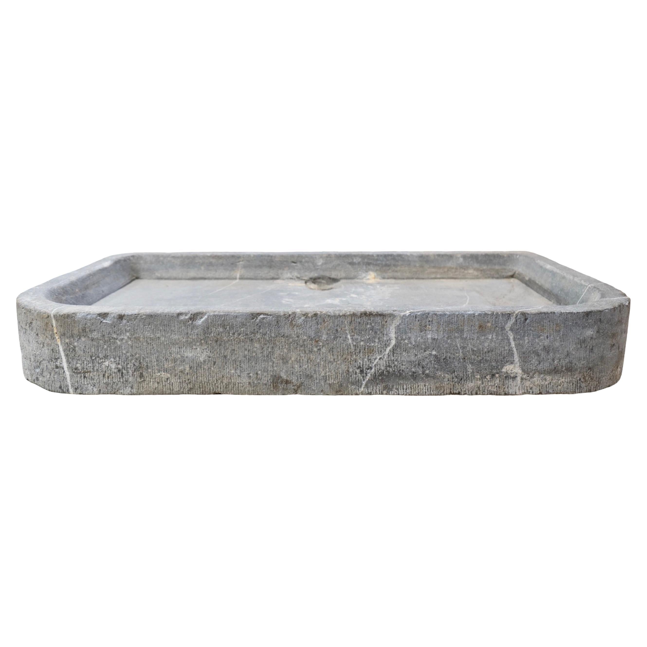 Antique Belgian Bluestone Sink For Sale