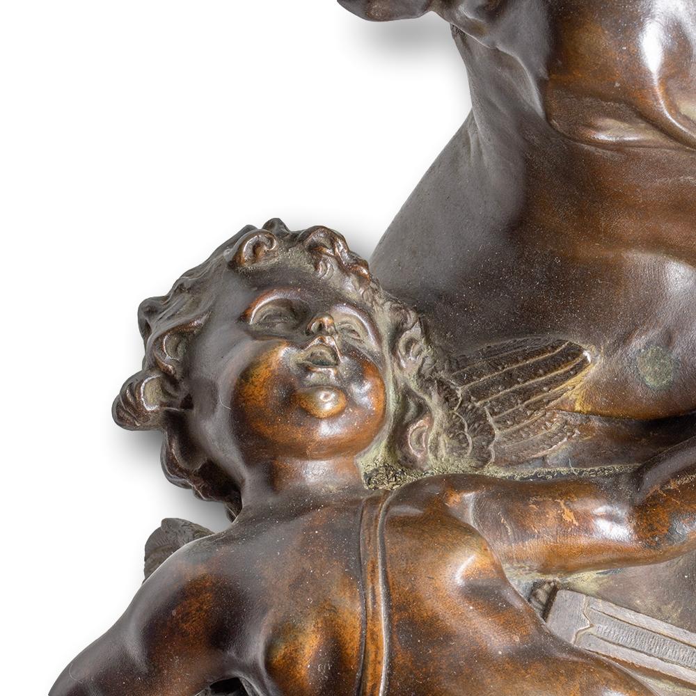 Antica figura belga in bronzo Fleur d'amour di Auguste de Wever in vendita 12