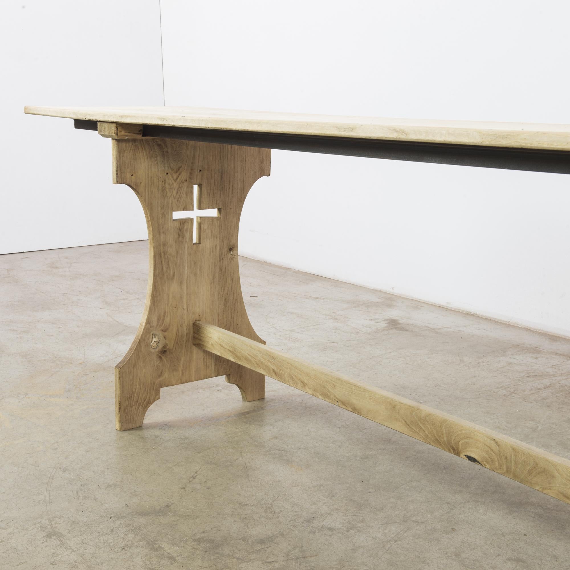 Early 20th Century Antique Belgian Console Trestle Table