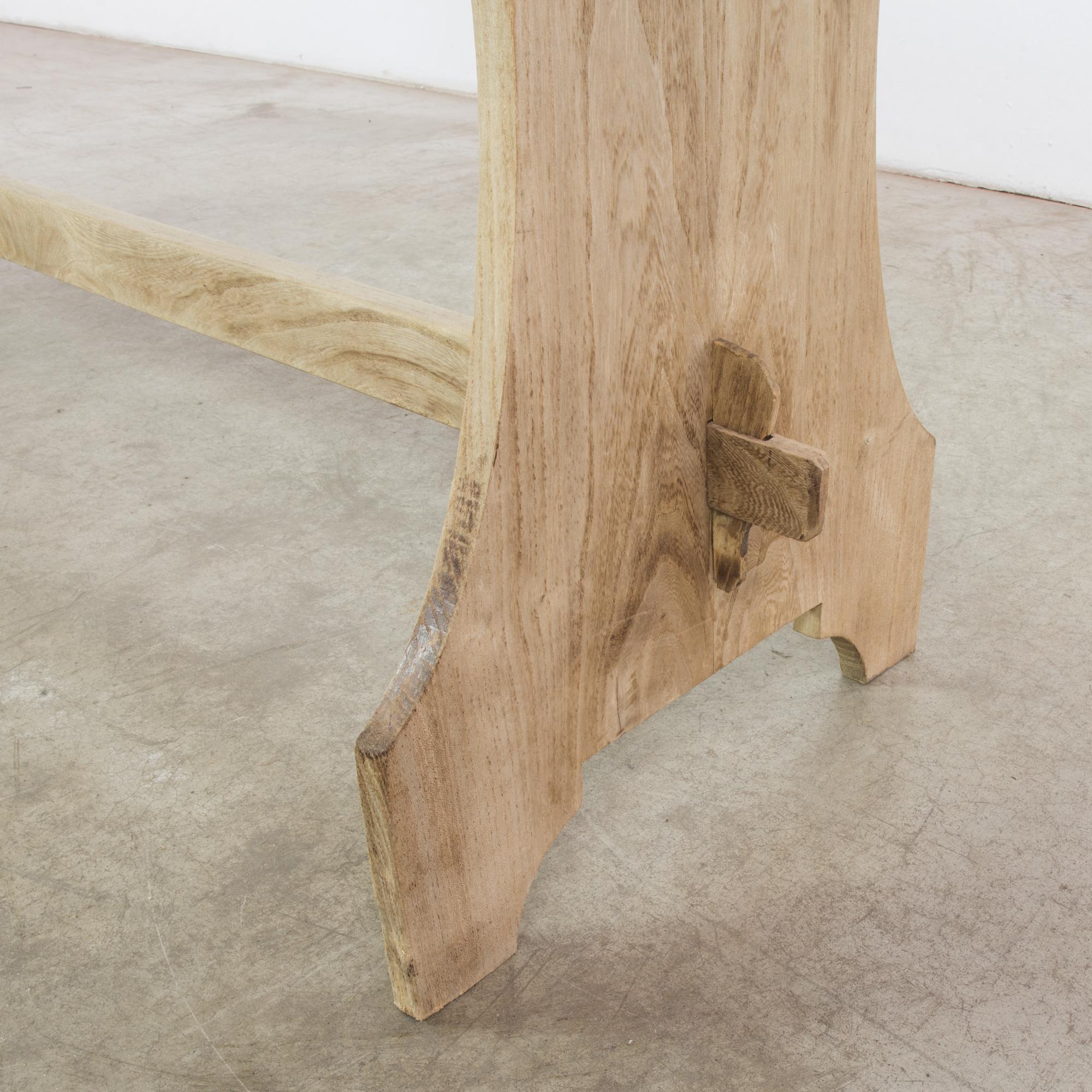 Hardwood Antique Belgian Console Trestle Table