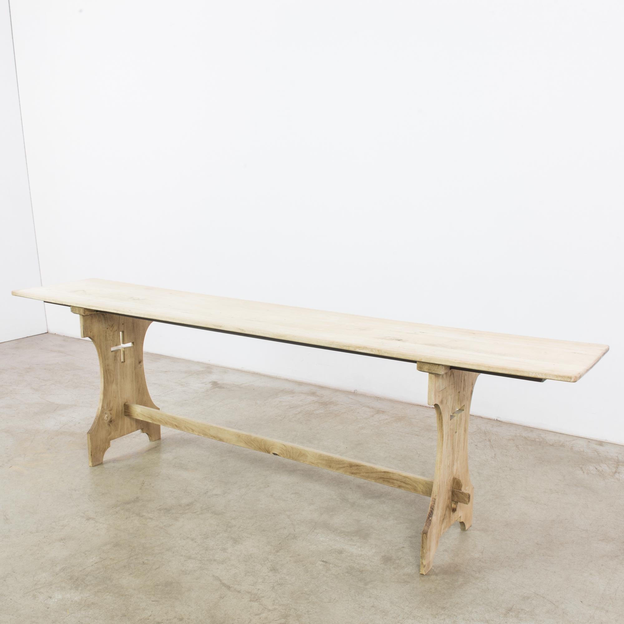 Antique Belgian Console Trestle Table 3