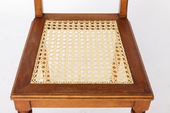 Antique Belgian Dining Chair, Restored Cane Chair, Beech Wood Chair, c. 1920s