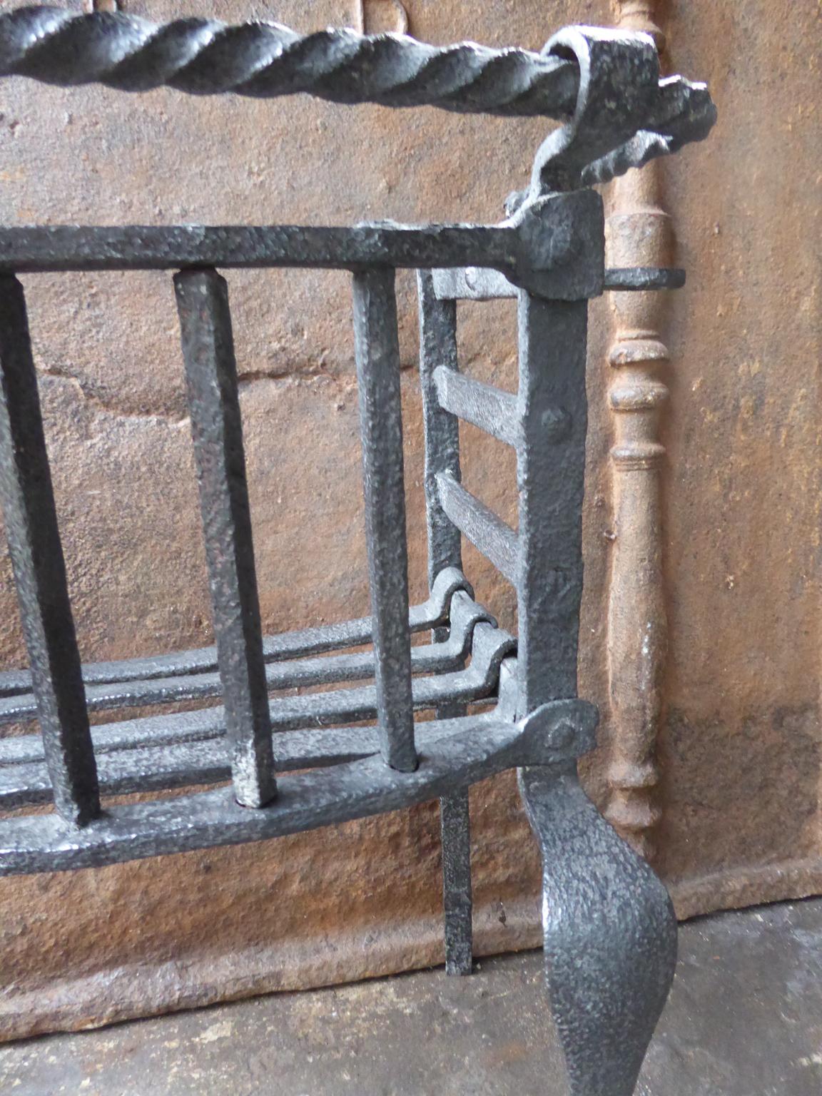 Antique Belgian Fireplace Grate, 17th-18th Century For Sale 5