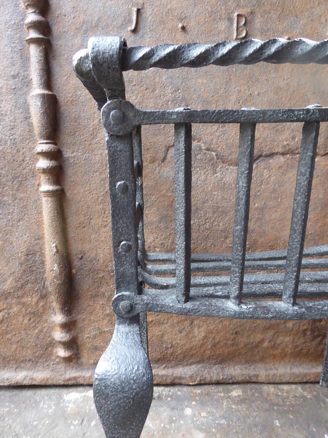 Antique Belgian Fireplace Grate, 17th-18th Century For Sale 6