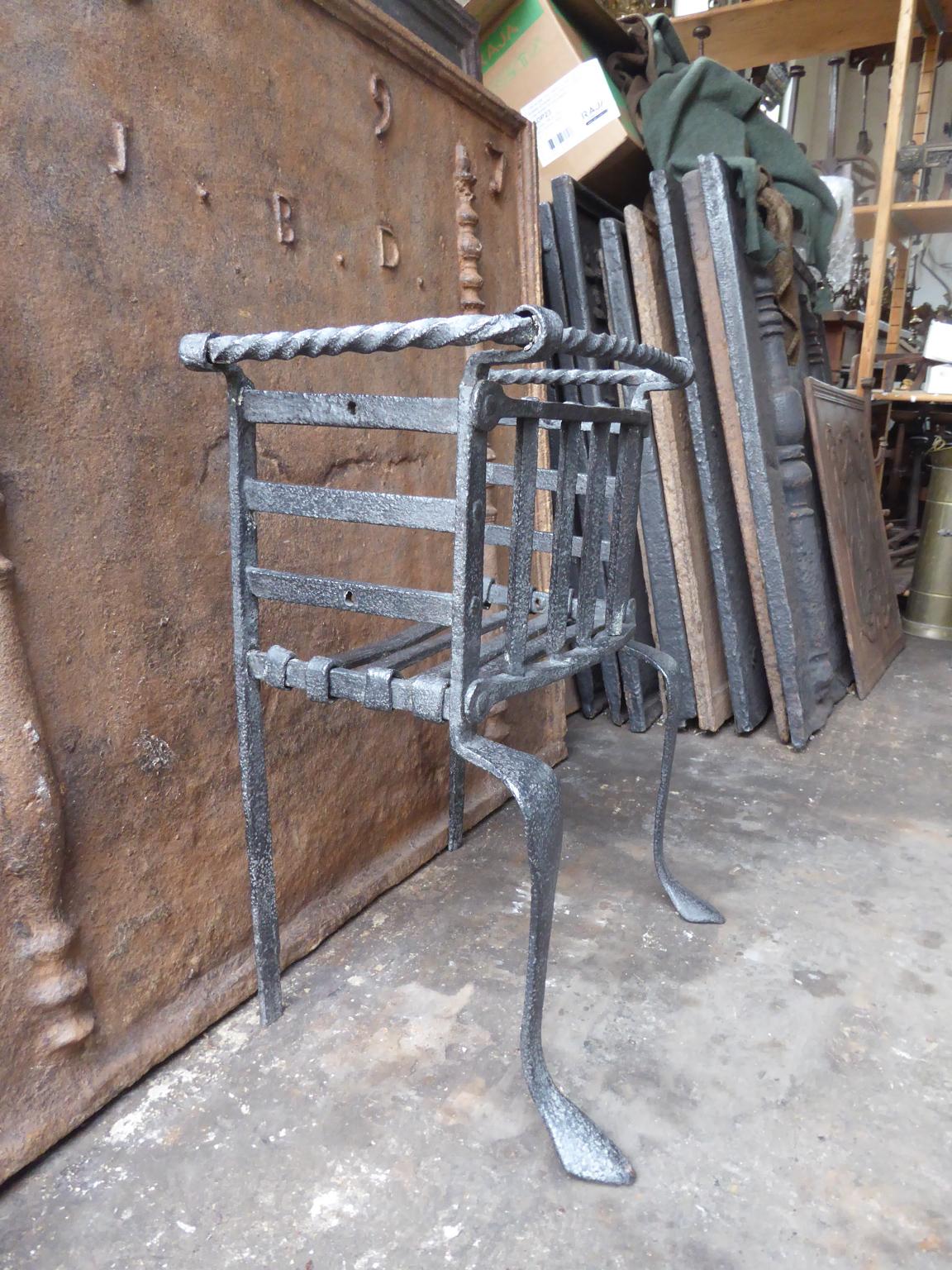Antique Belgian Fireplace Grate, 17th-18th Century For Sale 7