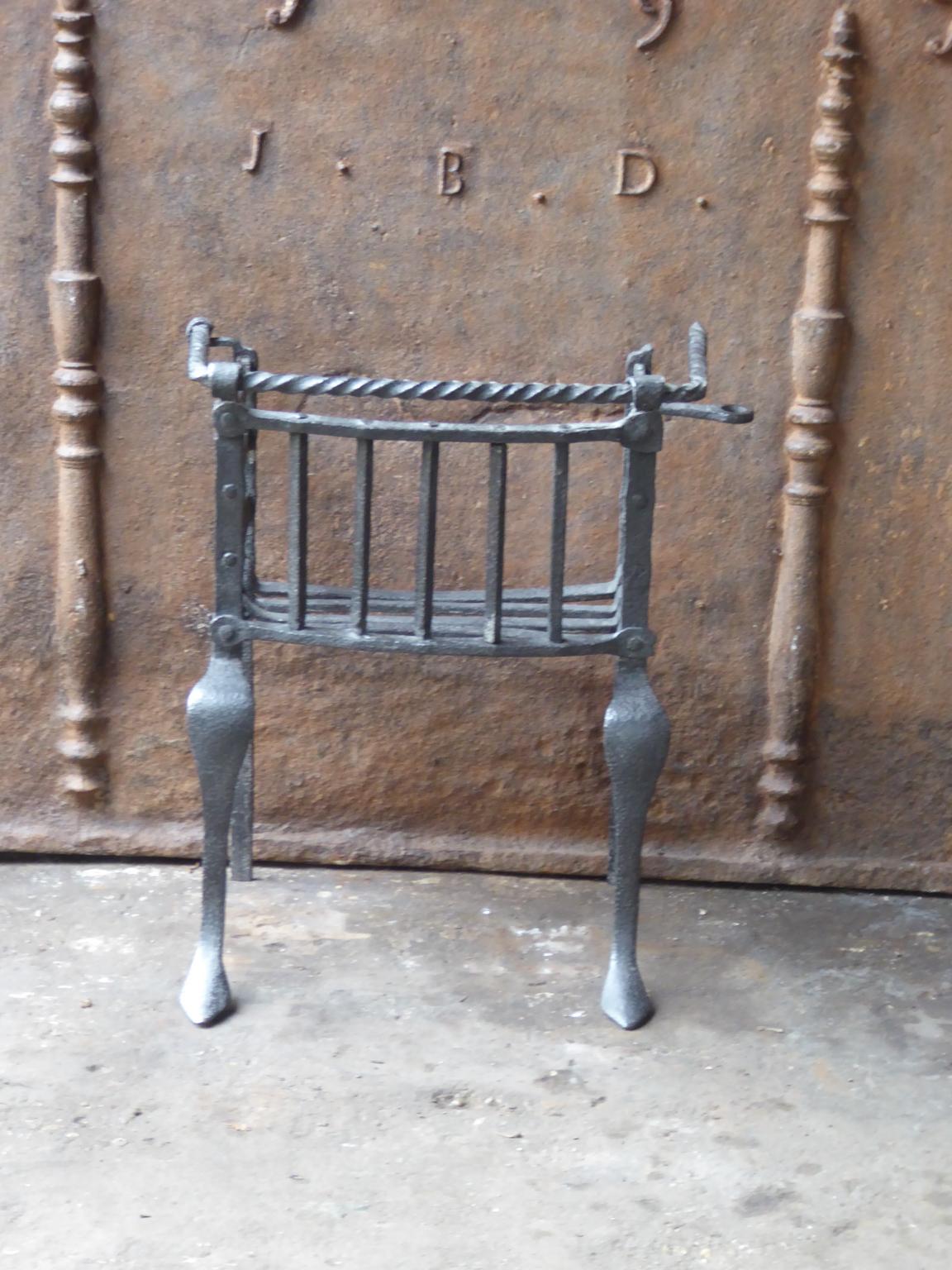 Louis XV Antique Belgian Fireplace Grate, 17th-18th Century For Sale