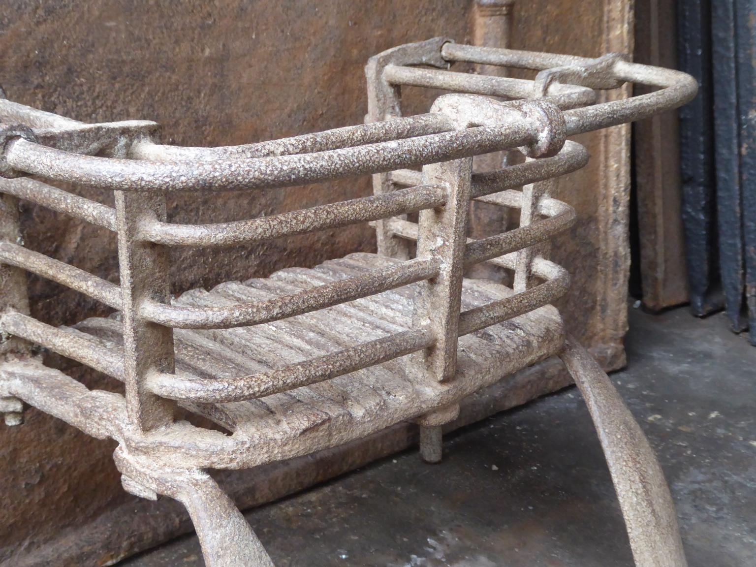 Antique Belgian Fireplace Grate, 17th-18th Century For Sale 1