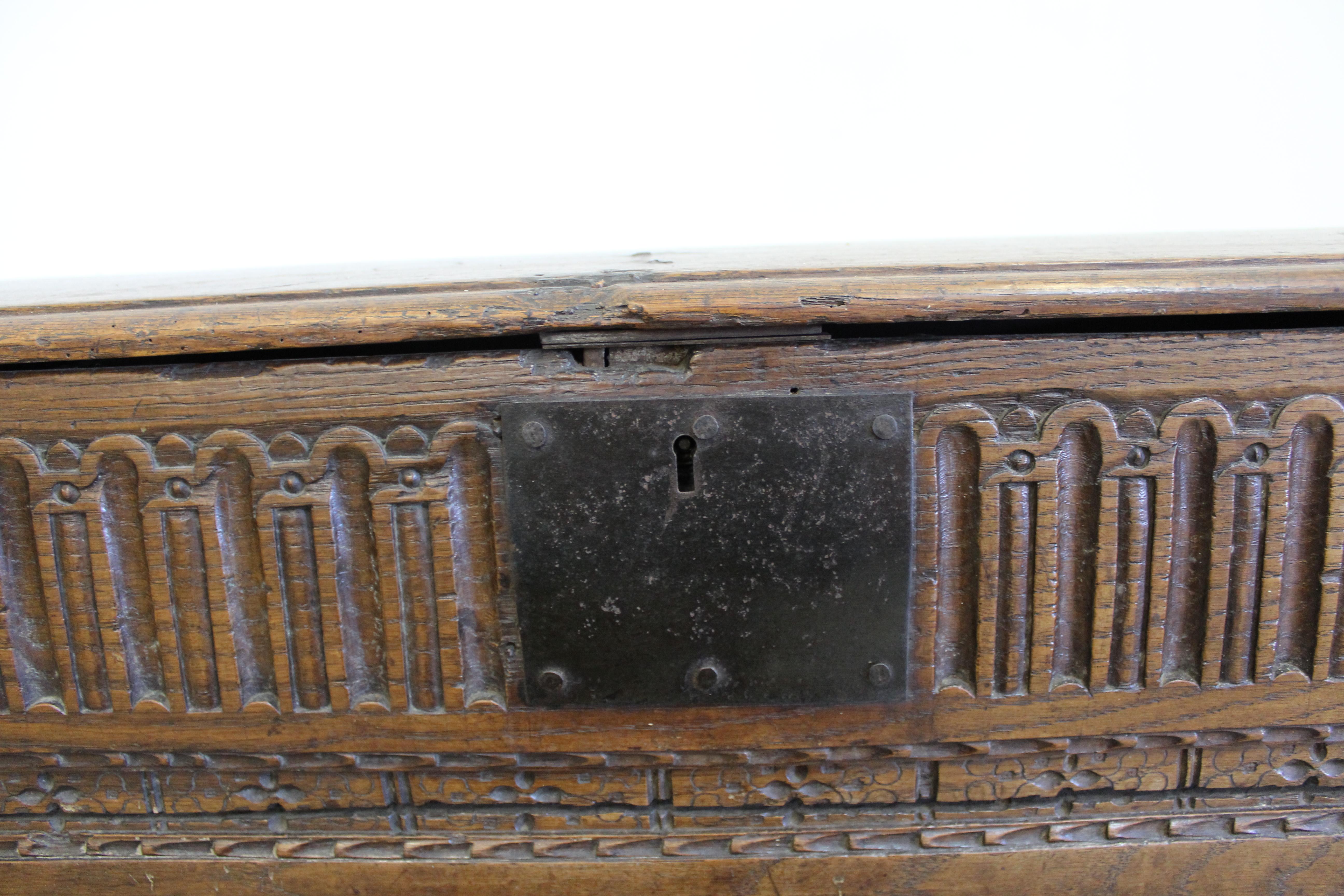 Antique Belgian French Carved Dowry Chest 2