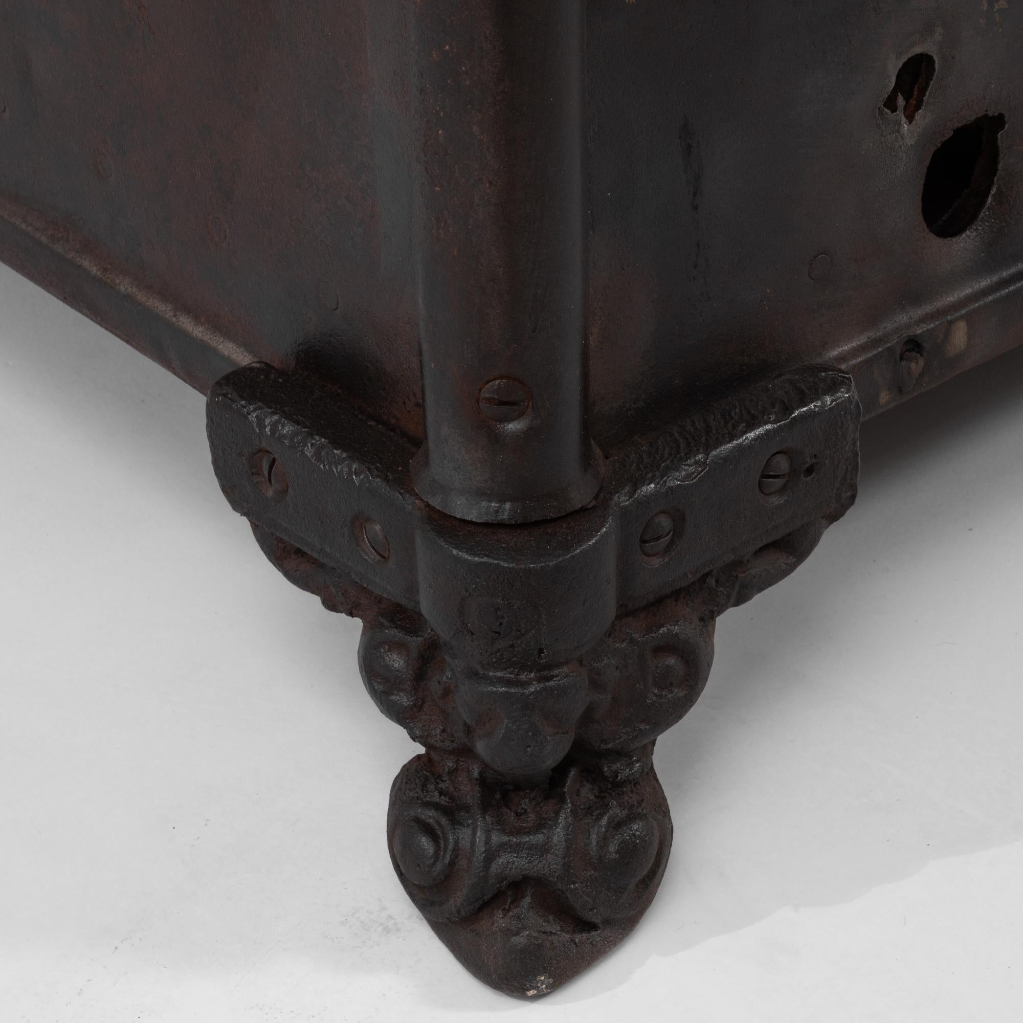 Antique Belgian Industrial Metal Cabinet For Sale 7