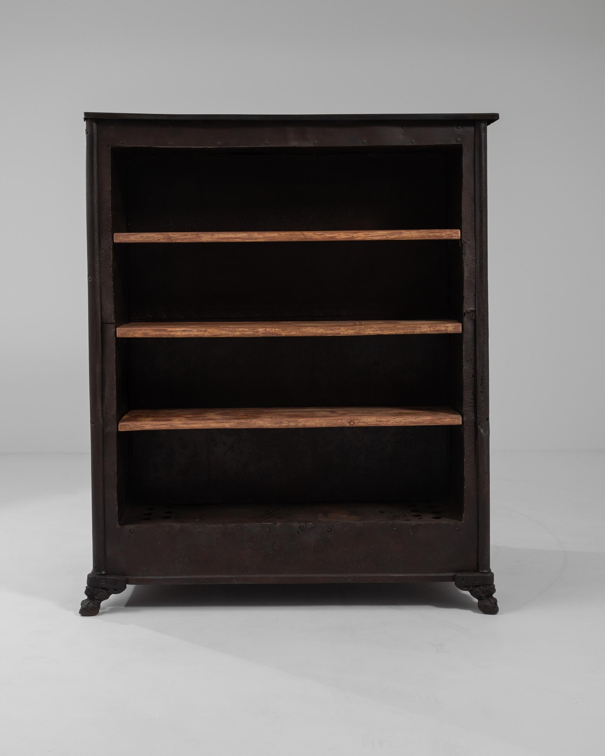 Antique Belgian Industrial Metal Cabinet For Sale 9