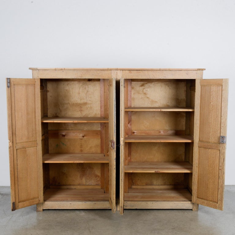 Antique Belgian Oak Double Armoire at 1stDibs