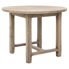 Antique Belgian Oak Side Table