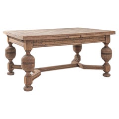 Antique Belgian Pull Leaf Dining Table