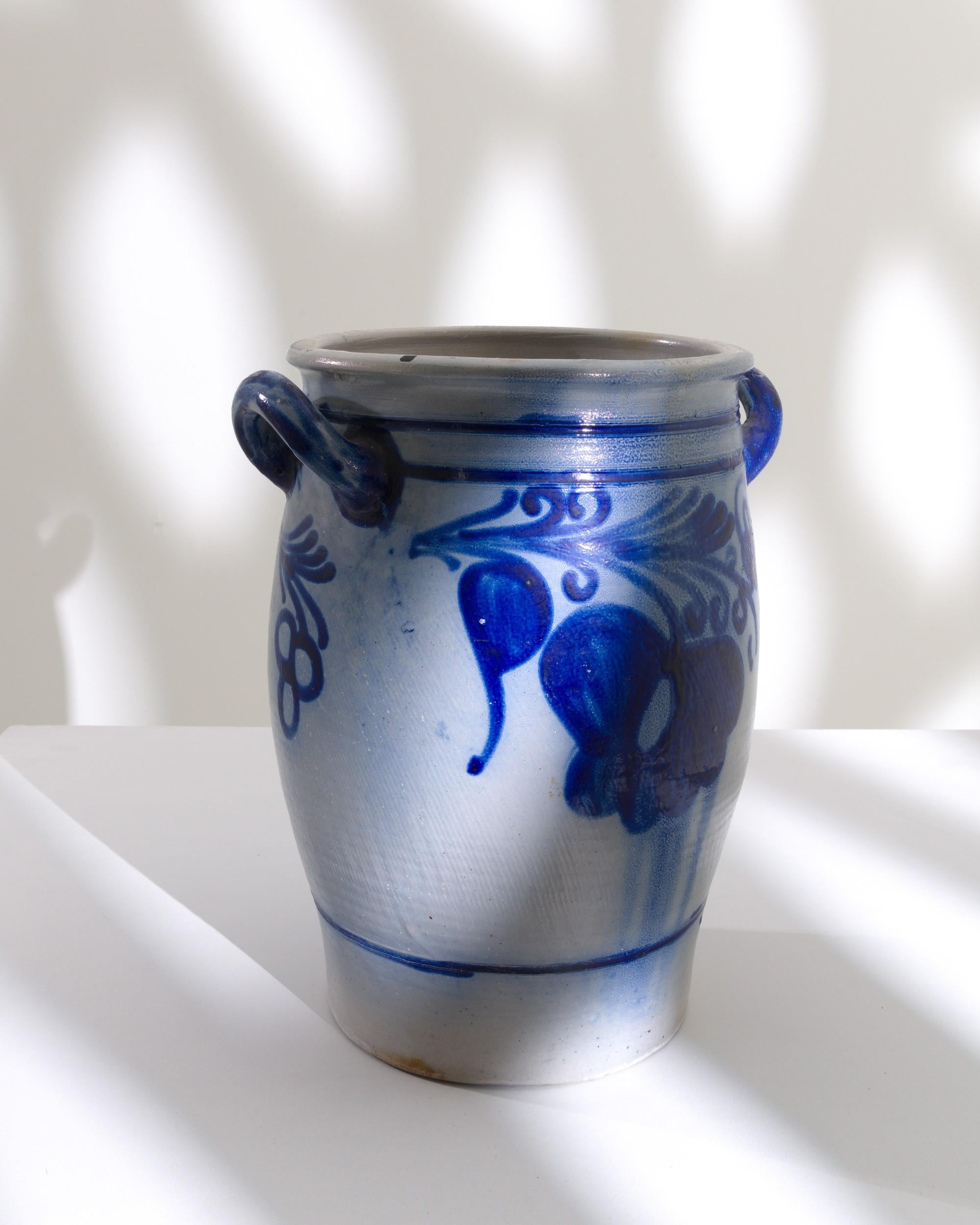 Antike belgische Salzglasur Land Topf  (Keramik) im Angebot