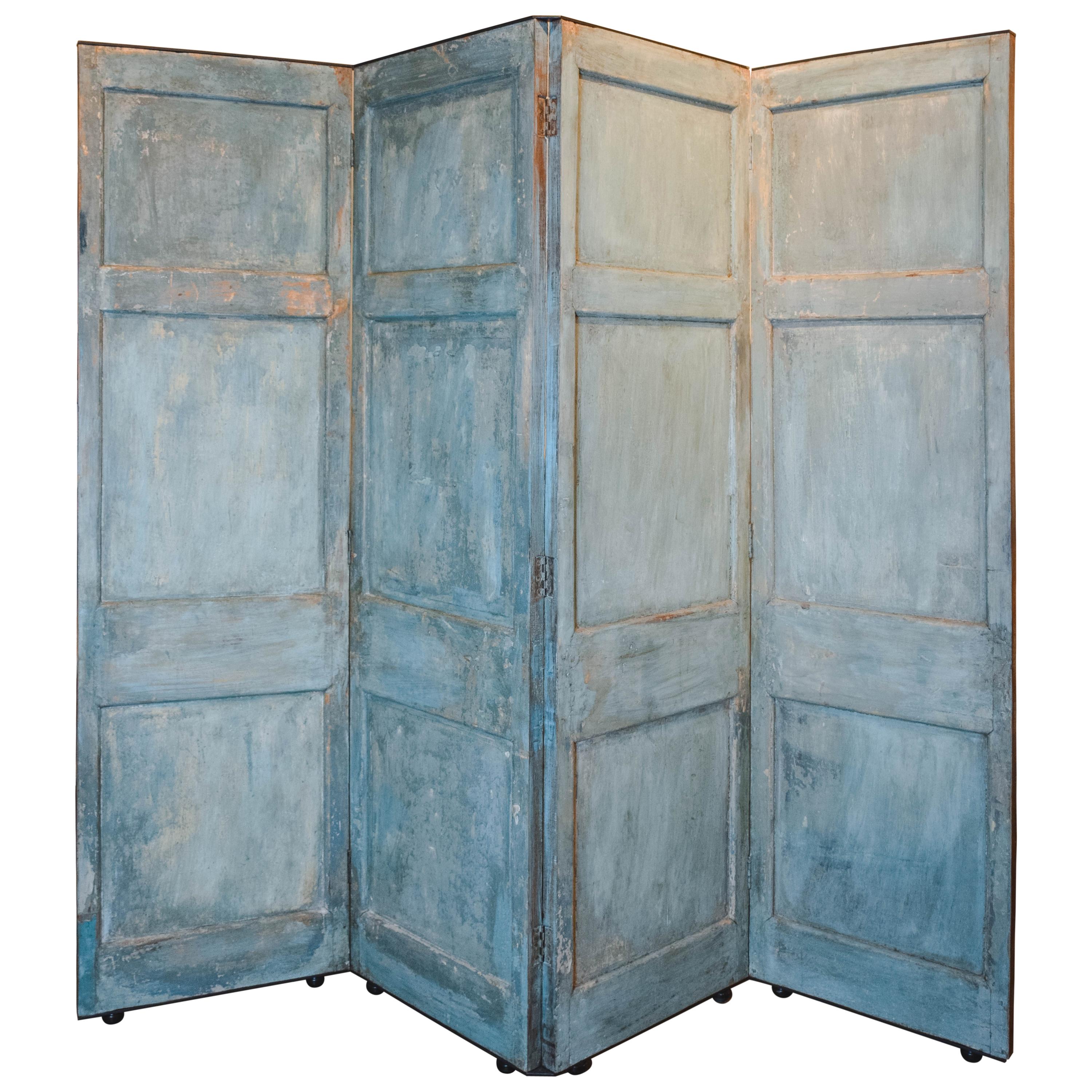Antique Belgian Screen on Casters