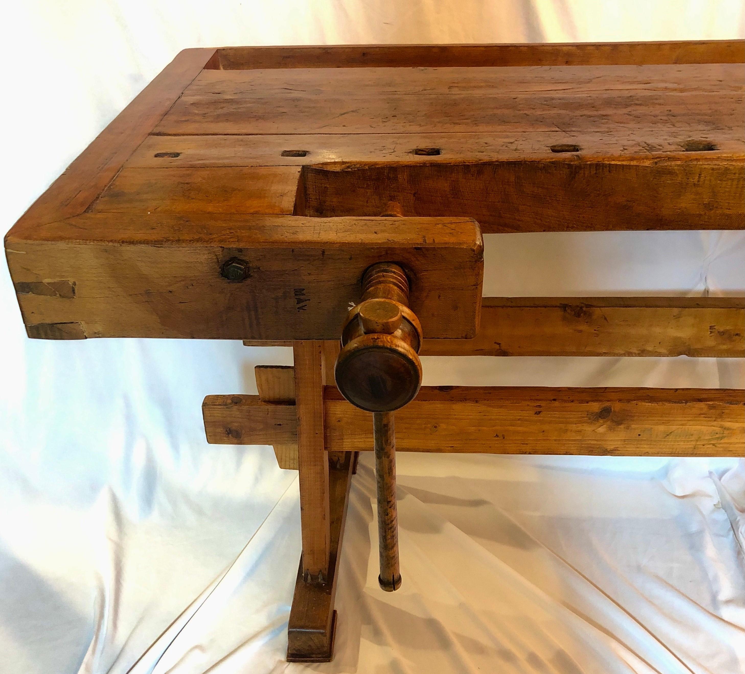 antique woodworking bench