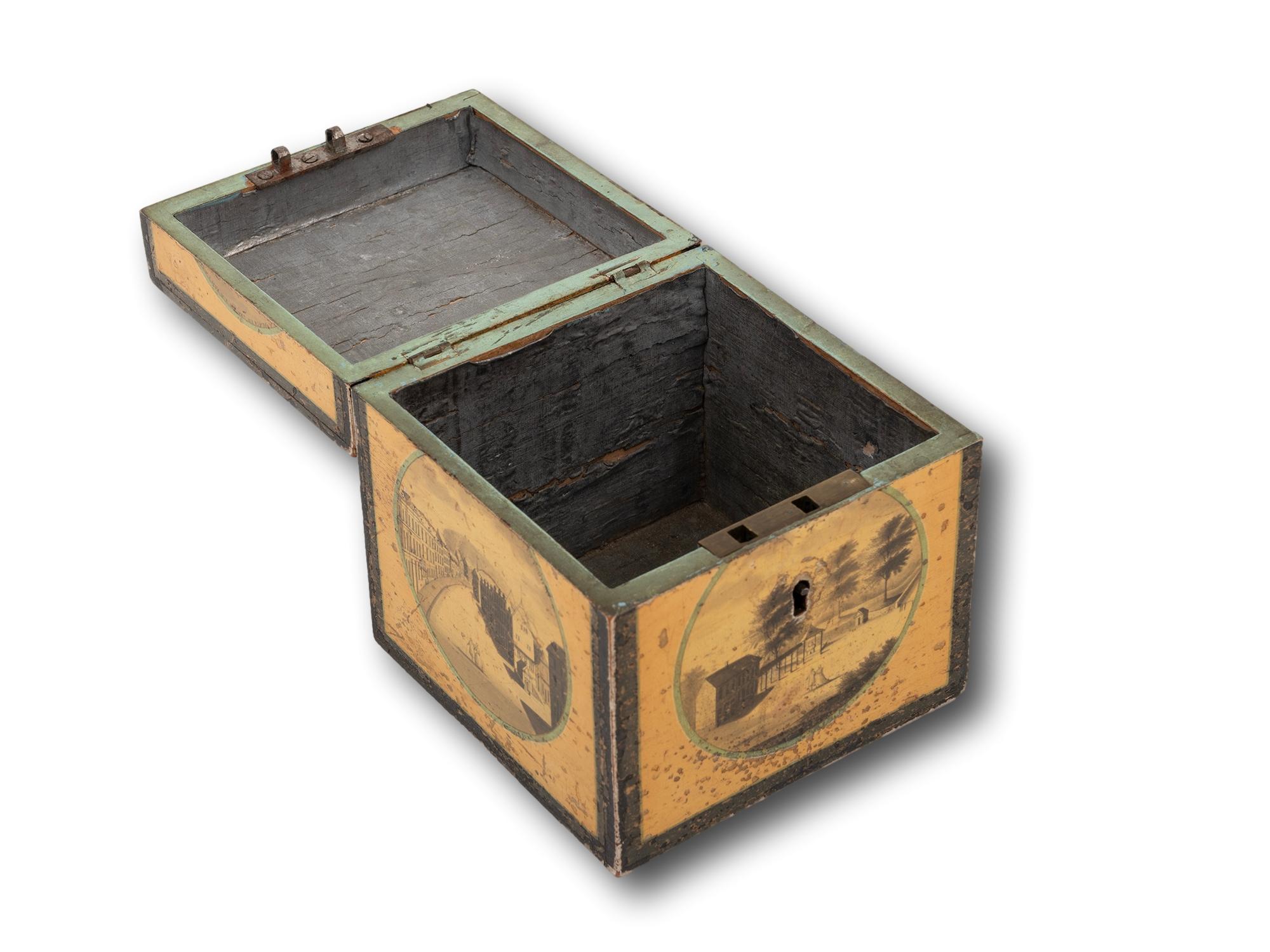 George III Antique Belgian Spa Tea Caddy For Sale