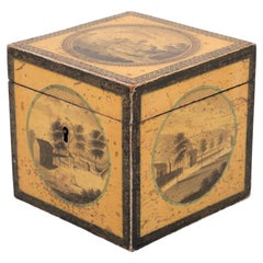 Antique Belgian Spa Tea Caddy