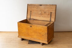 Antique Belgian Wood Blanket Chest