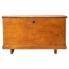 Antique Belgian Wood Blanket Chest
