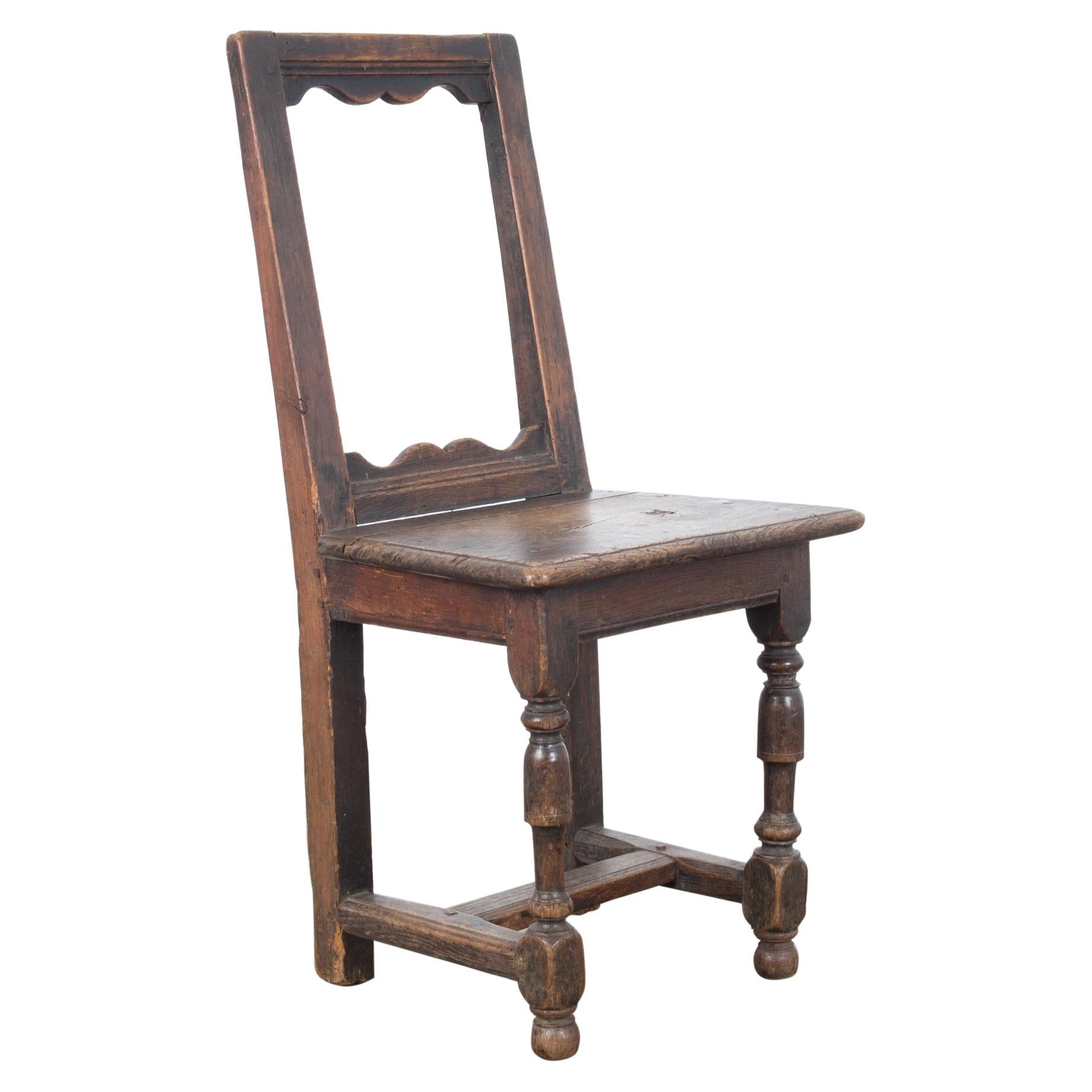 Antique Belgian Wooden Chair