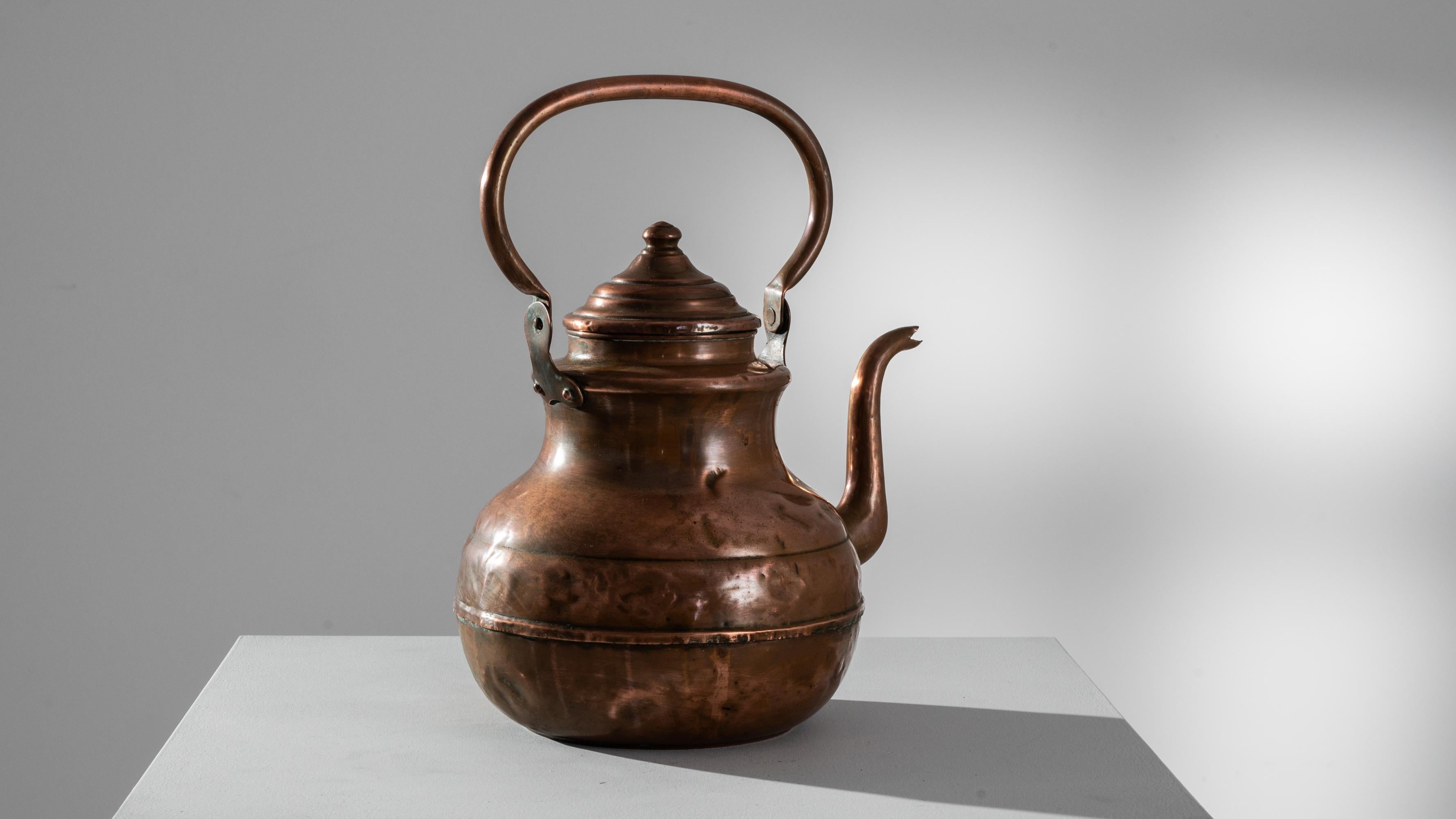 19th Century Antique Belgium Copper Kettle