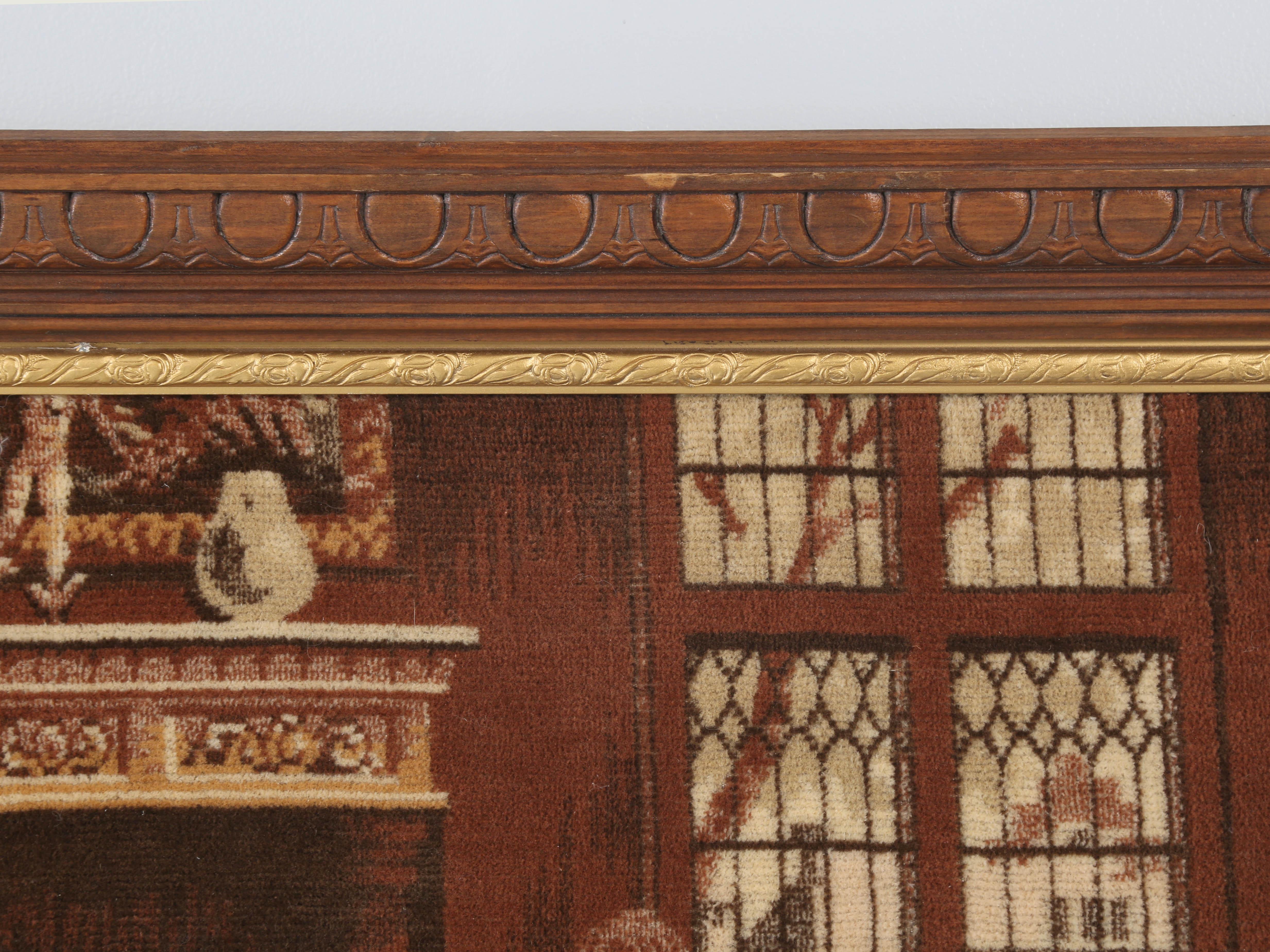 Antiker belgischer Wandteppich für das Musikzimmer mit Klavier Originalrahmen um 1900-1920 im Zustand „Gut“ im Angebot in Chicago, IL