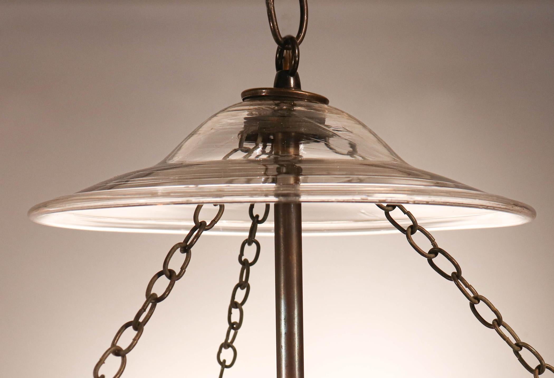Antique Bell Jar Lantern with Etched Stars 1