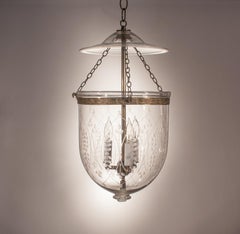 Antique Bell Jar Lantern with Wheat Etching