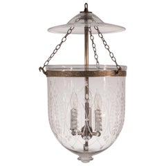 antique bell jar pendant light Antique Bell Jar Lantern with Wheat Etching