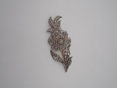 Antique Belle Époque Diamond En Tremblant Flower Brooch in Platinum, Circa 1900