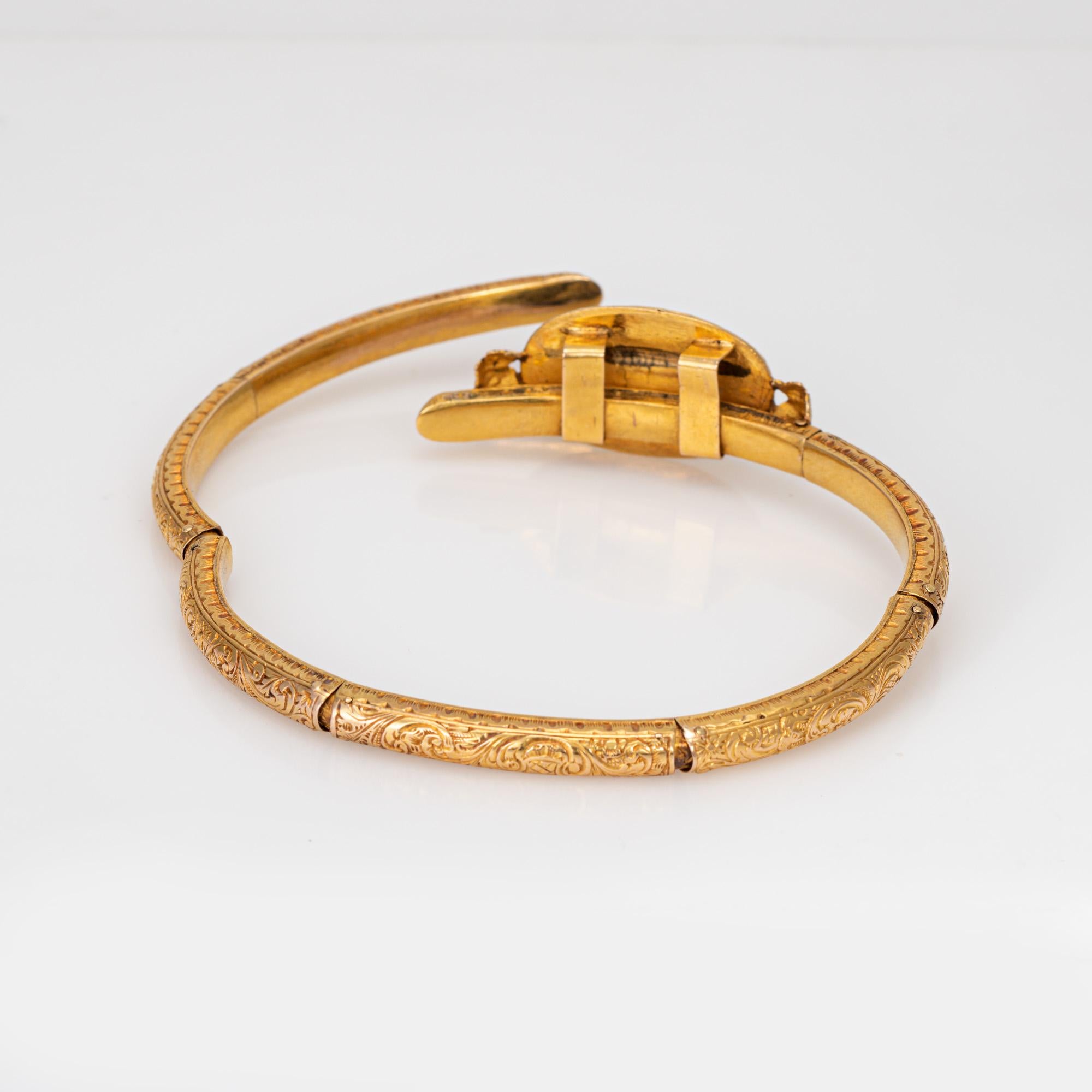 Art Nouveau Antique Belle Epoque French Diamond Bracelet 18k Yellow Gold Floral Jewelry For Sale