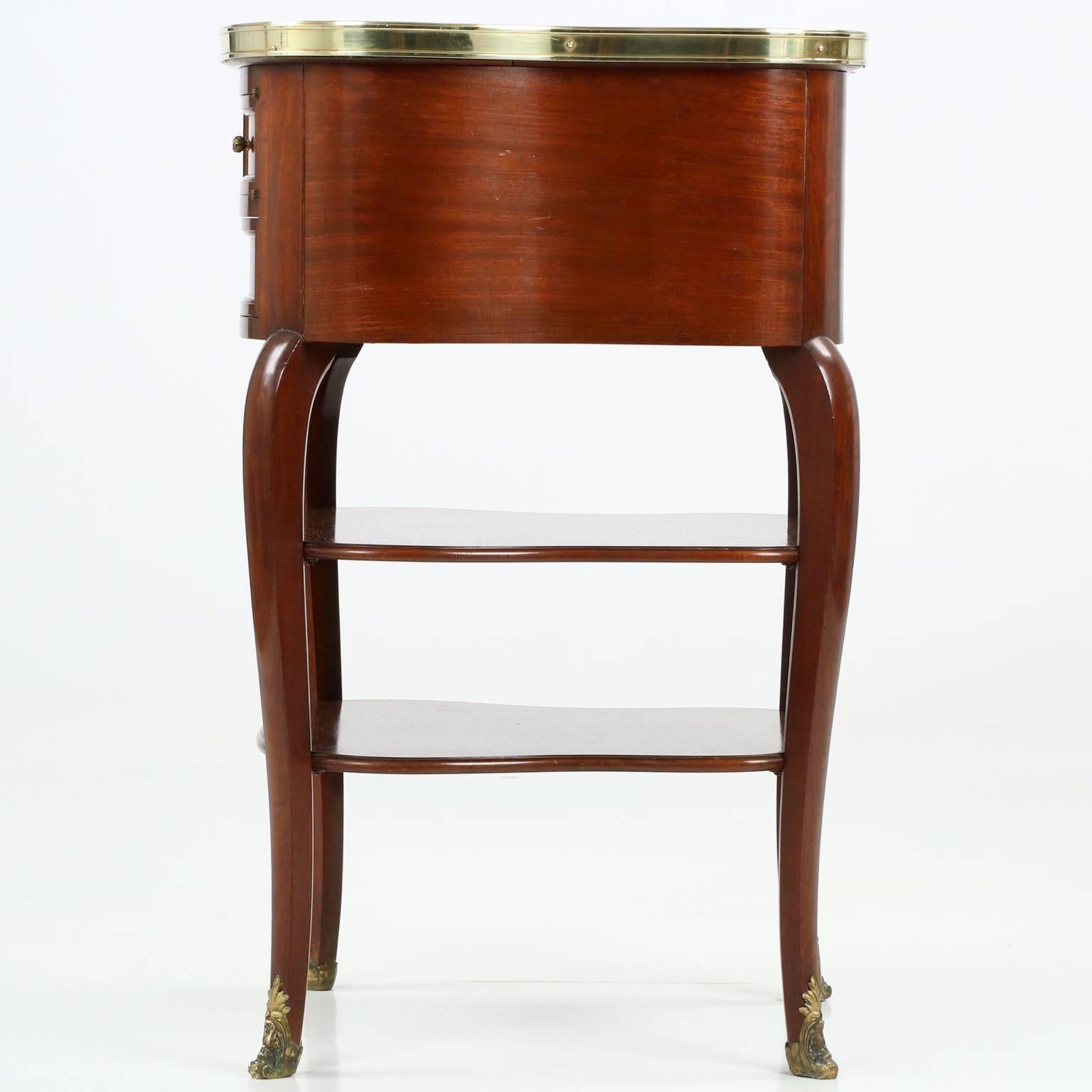 Brass Antique Belle Époque French Liquor Side Table by Escalier de Cristal, circa 1890