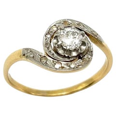 Antique Belle Epoque French Ring with 0.35ct Diamond