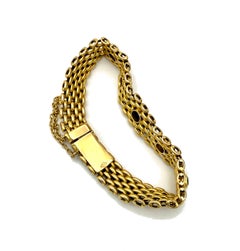 Antikes Belle-Époque-Tor-Armband 14 Karat Gelbgold