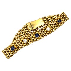 Antique Belle Époque Gate Bracelet 14 Karat Yellow Gold