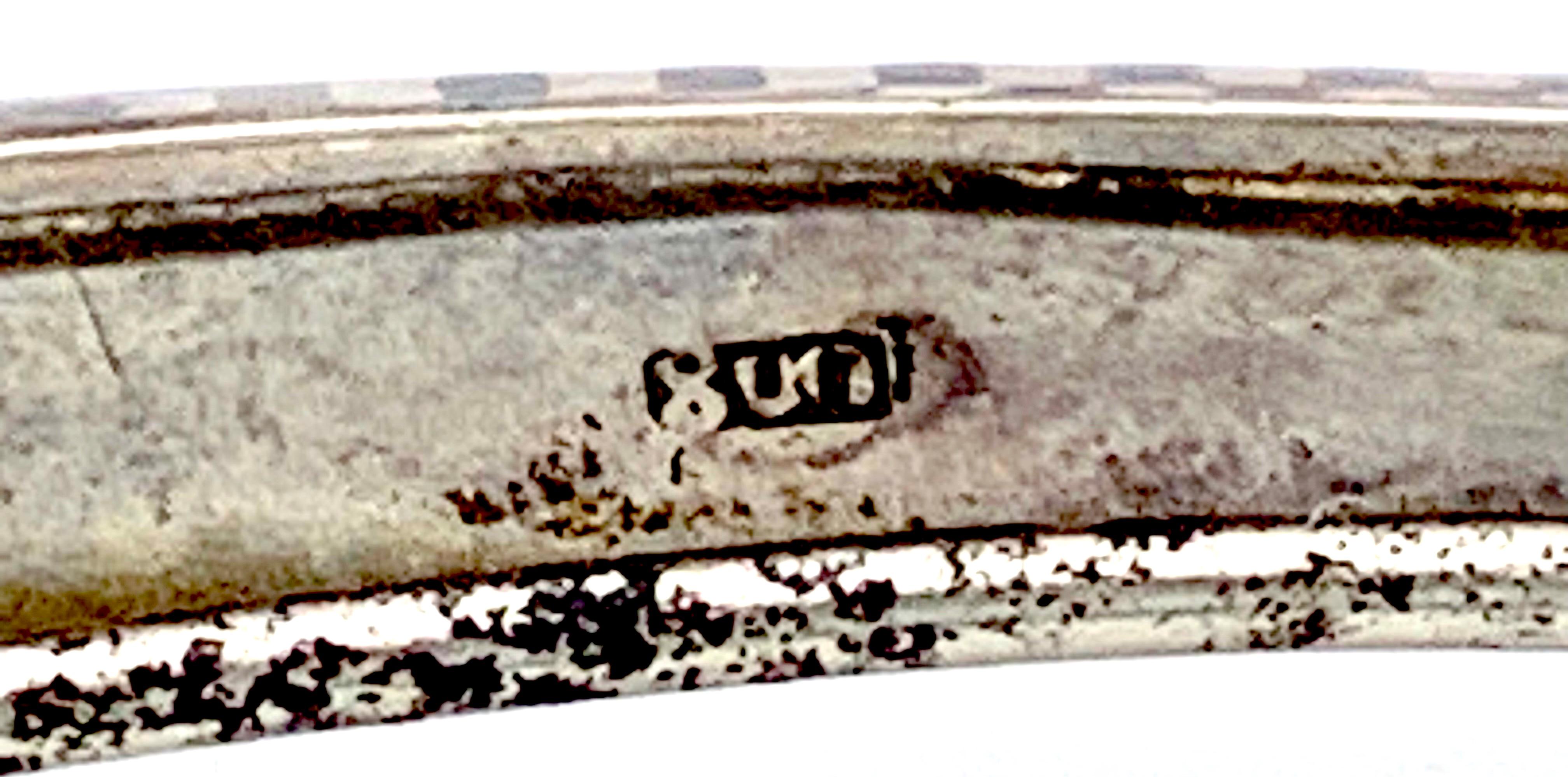 Antike Belle Époque Niello Pin  Bar-Brosche/Krawattenbrosche Silber  im Zustand „Gut“ im Angebot in Munich, Bavaria