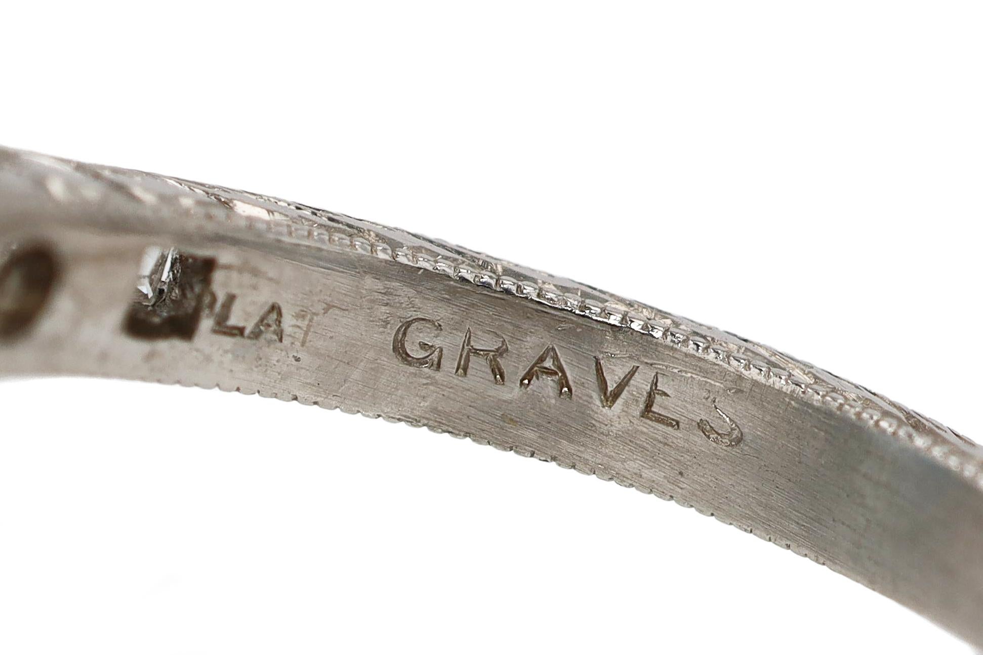 Women's or Men's Antique Belle Époque Signed La Graves 6 Carat Aquamarine Engagement Ring