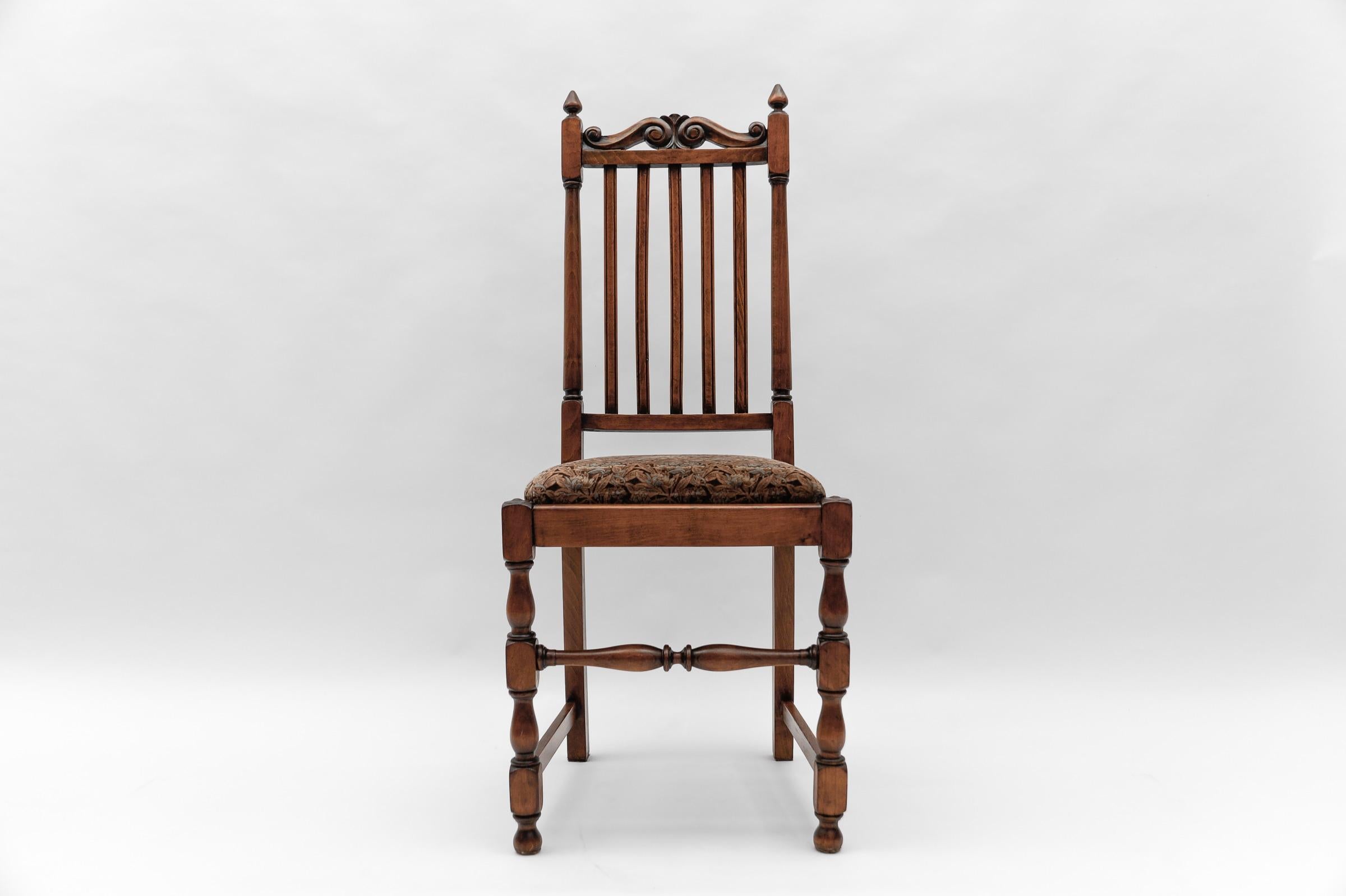 Antique Belle Époque Wooden Chair, 1900s Austria For Sale 5