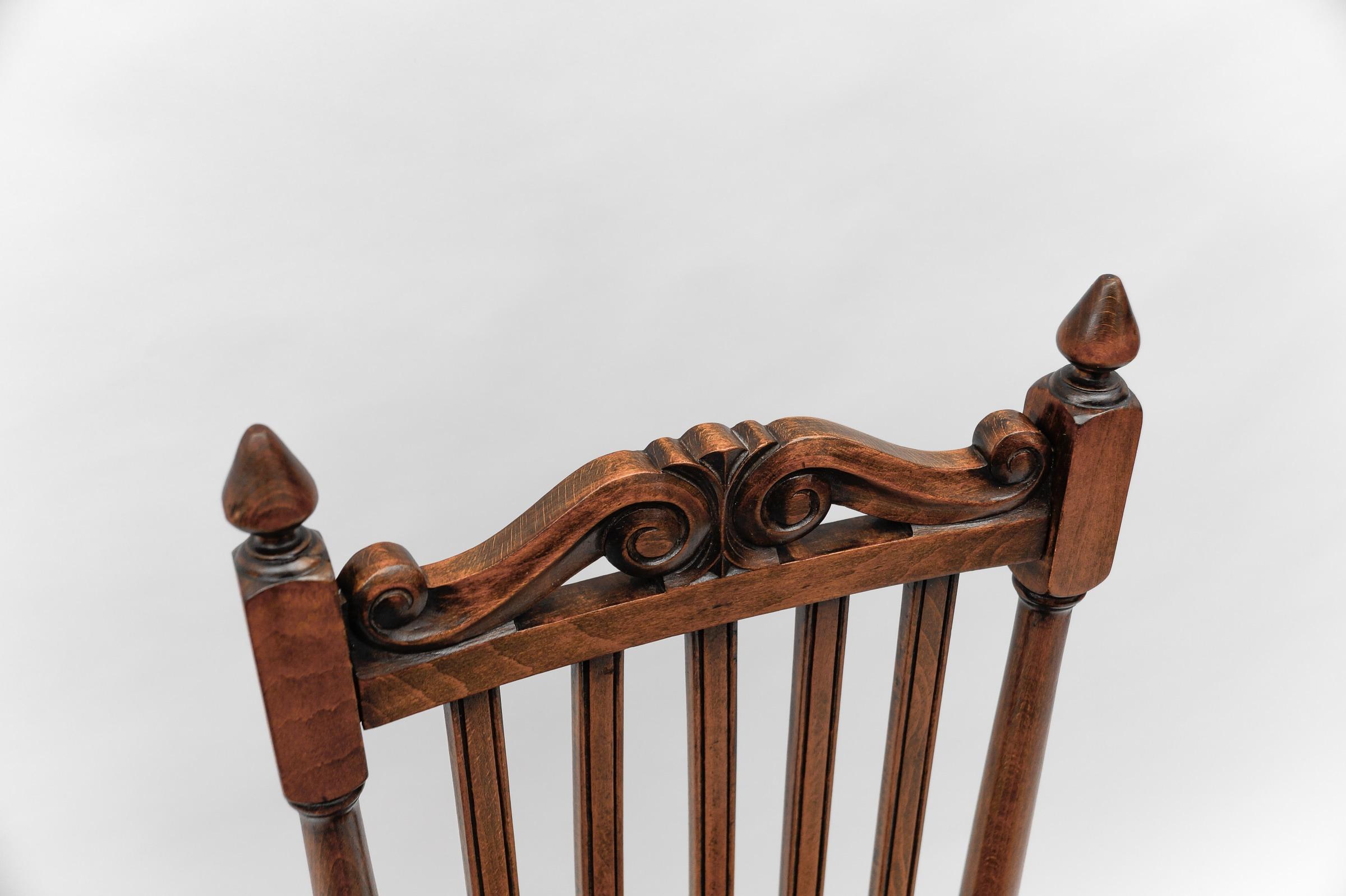 Antique Belle Époque Wooden Chair, 1900s Austria For Sale 2