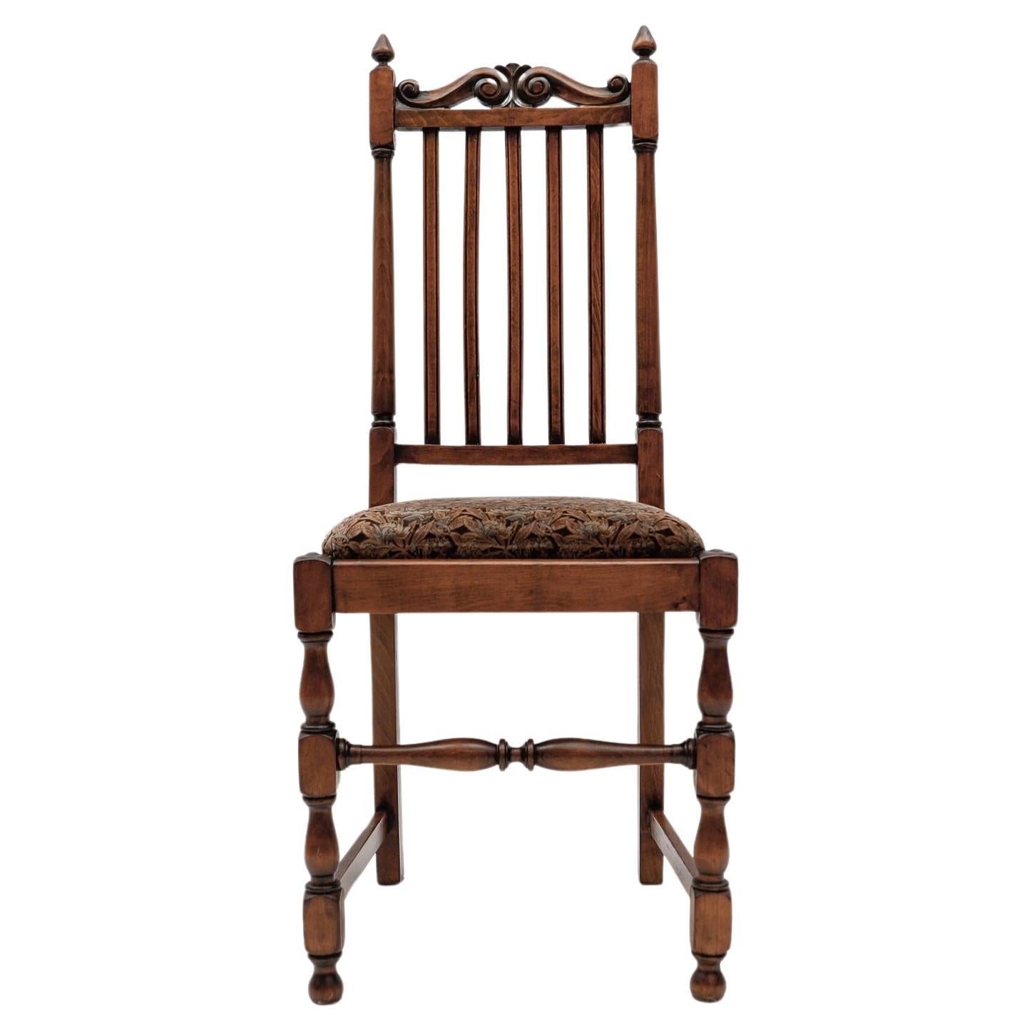 Antique Belle Époque Wooden Chair, 1900s Austria For Sale