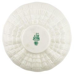 Antique Belleek Irish Porcelain Saucer – Etruscan Shell Pattern Mid 20th Century