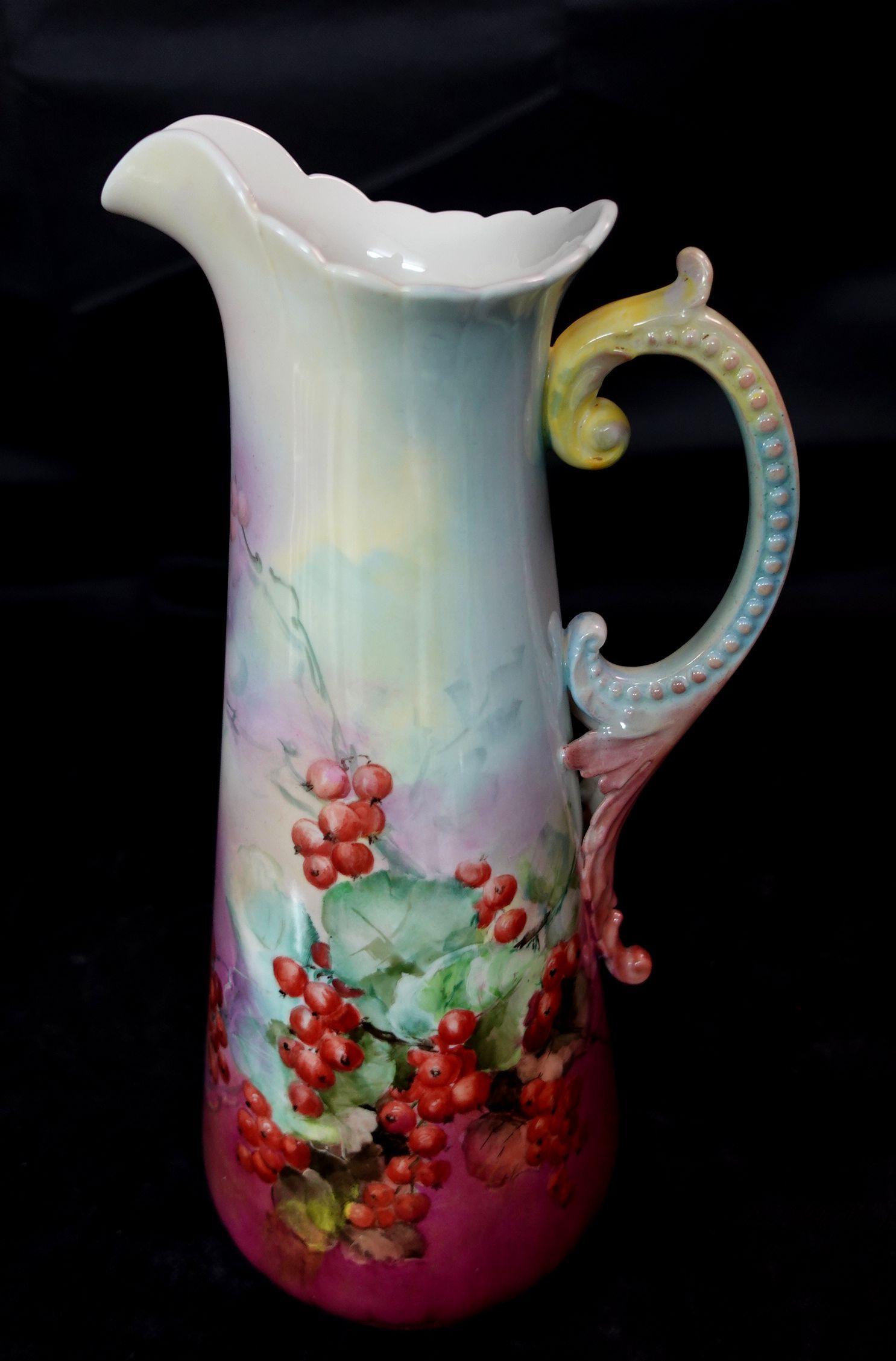 Hand-Crafted Antique Belleek Porcelain Large Tankard, #Ric00032 For Sale