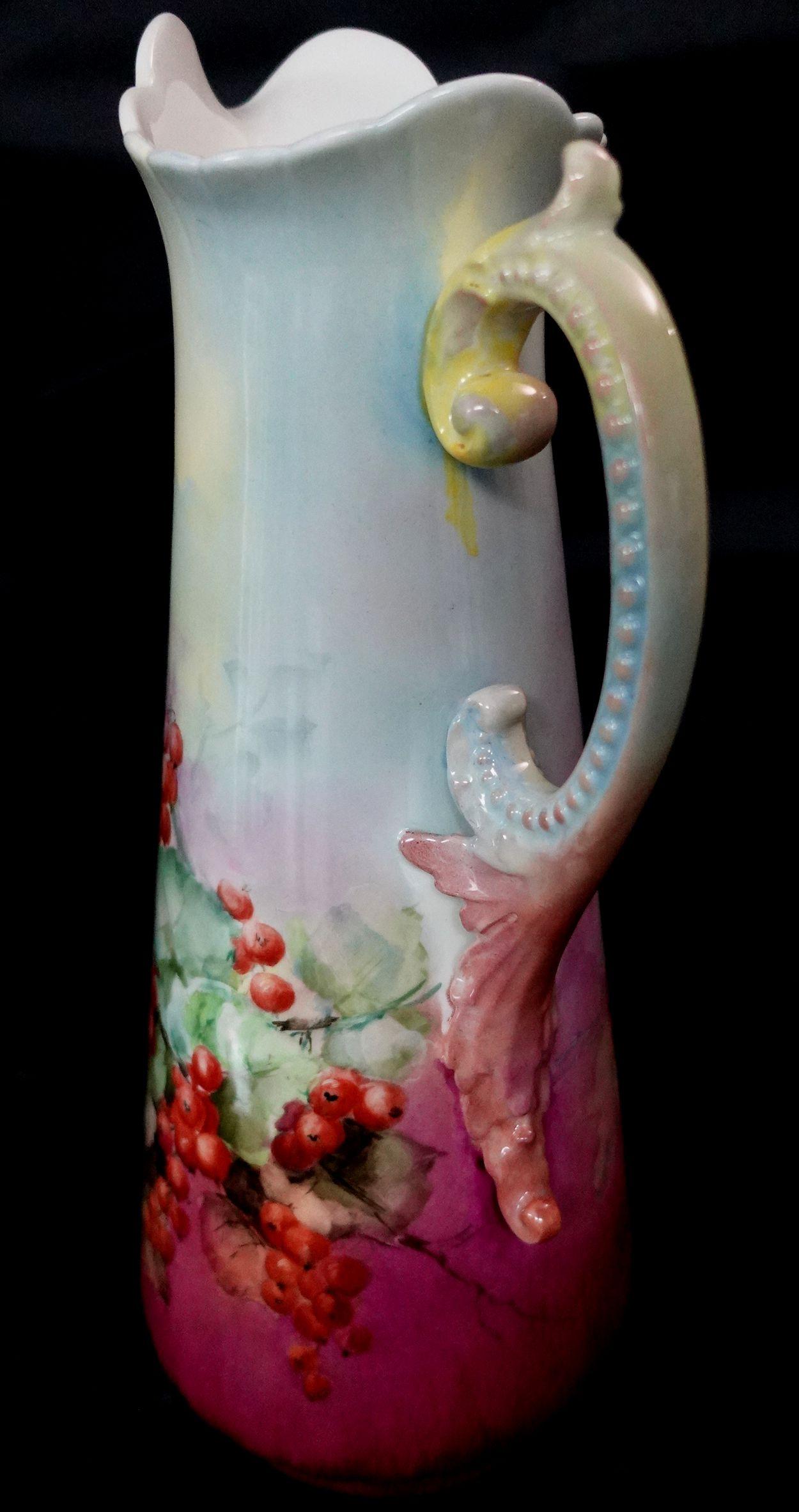 Porcelaine Grande chope ancienne en porcelaine Belleek, #Ric00032 en vente