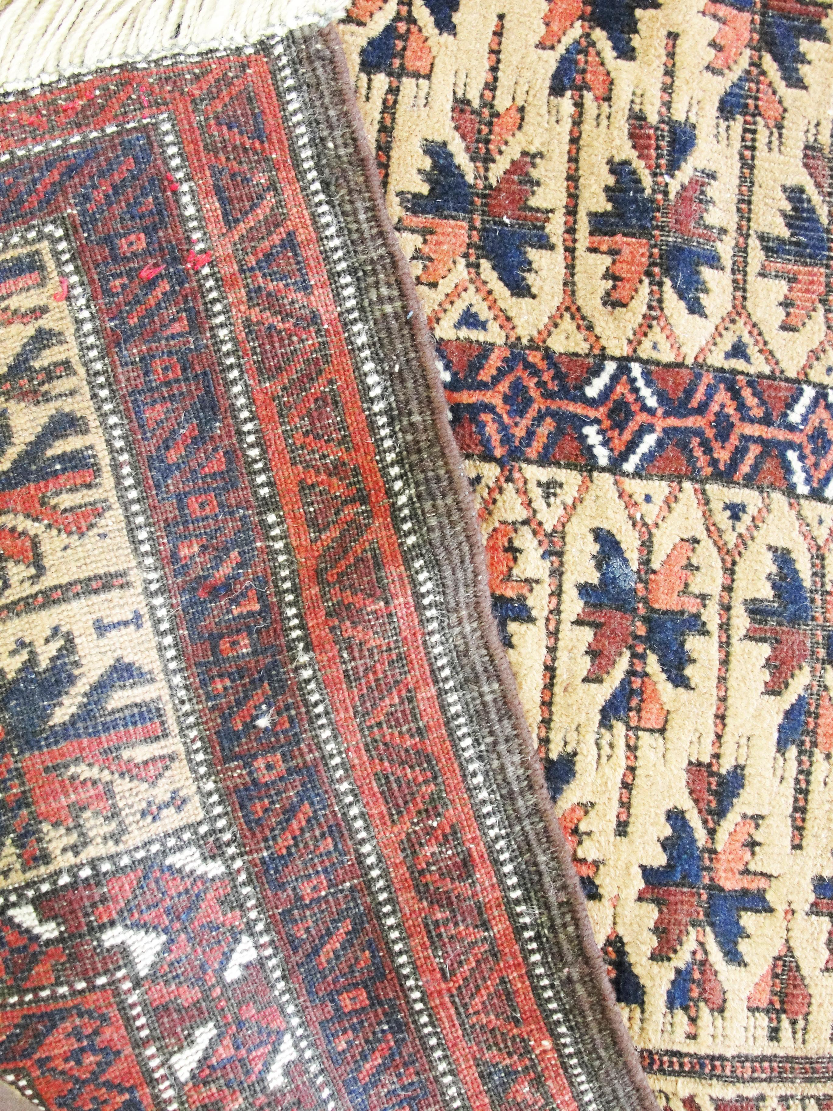 20th Century Antique Belouch Prayer Rug For Sale