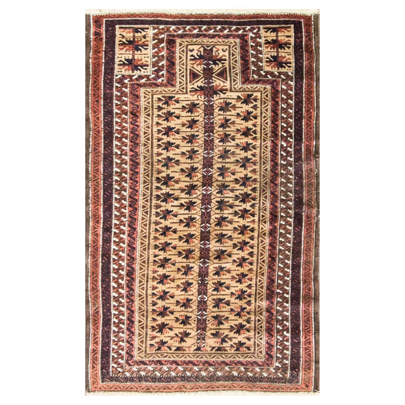 Antique Belouch Prayer Rug For Sale